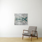 Jezus Vis Symbool Tapestry Wandkleed (In Situ (horizontaal))