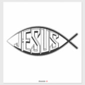 JEZUS VISSYMBOOL GROTE STICK STICKERS (Vel)