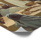 Jezus voedt de 5000 Christus Bijbel Verzen Verhaal Poster (Hoek)