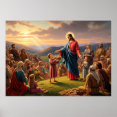 Jezus voedt de mensen Poster (Voorkant)