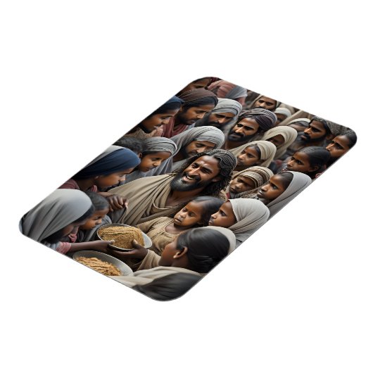 Jezus voedt de veelheid magneet (Linkerzijde)