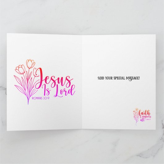 Jezus - Voeg uw speciale bericht toe Kaart (Binnen)