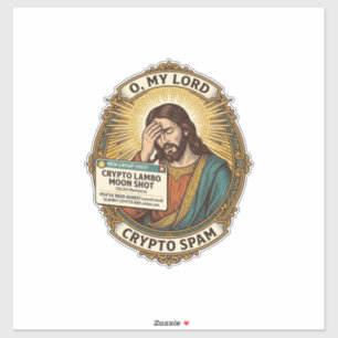 Jezus Voegde Spam Crypto Groepschat Aandacht Treit Sticker
