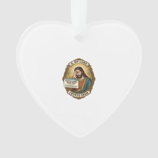 Jezus Voegde Spam Crypto Groepschat Ergernis Humor Ornament (voorkant)