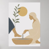 Jezus voeten wassen poster (Voorkant)