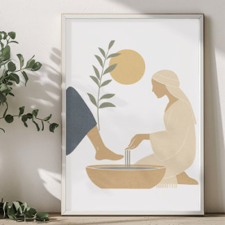 Jezus voeten wassen poster