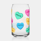 Jezus Vol Liefde Gesprek Harten Blikvorm Glas (Achterkant)