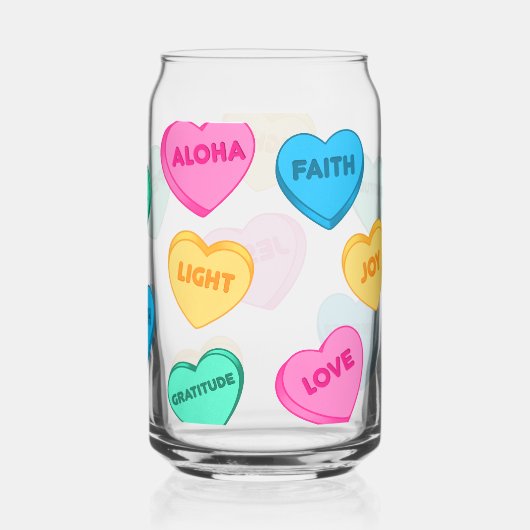 Jezus Vol Liefde Gesprek Harten Blikvorm Glas (Rechts)