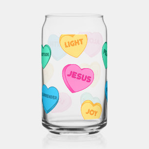 Jezus Vol Liefde Gesprek Harten Blikvorm Glas