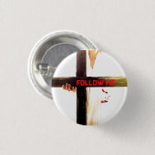 Jezus volgt me Frisbee Ronde Button 3,2 Cm (Voorkant /achterkant)