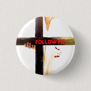 Jezus volgt me Frisbee Ronde Button 3,2 Cm