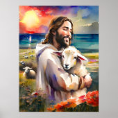 Jezus vond het verloren schaap poster (Voorkant)