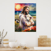 Jezus vond het verloren schaap poster (Keuken)