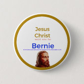 Jezus voor Bernie Ronde Button 5,7 Cm (Voorkant)