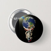 Jezus voor de wereld ronde button 5,7 cm (Voorkant /achterkant)