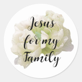 Jezus Voor Mijn Familie Ronde Sticker