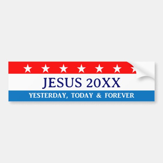 Jezus voor President 2020 Bumpersticker (Voorkant)