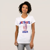 Jezus voor President 2024 T-shirt | STEMMING (Voorkant volledig)