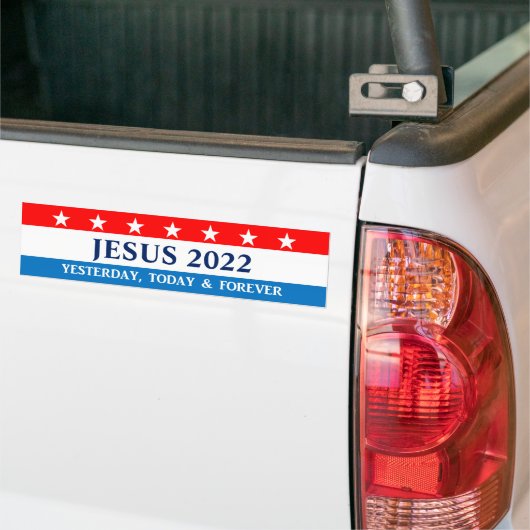Jezus voor President Elk jaar Bumpersticker (Op Truck)