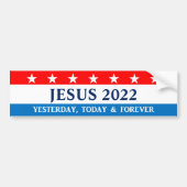 Jezus voor President Elk jaar Bumpersticker (Voorkant)