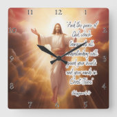 Jezus: Vrede, begrip, Filippenzen Vierkante Klok (Voorkant)