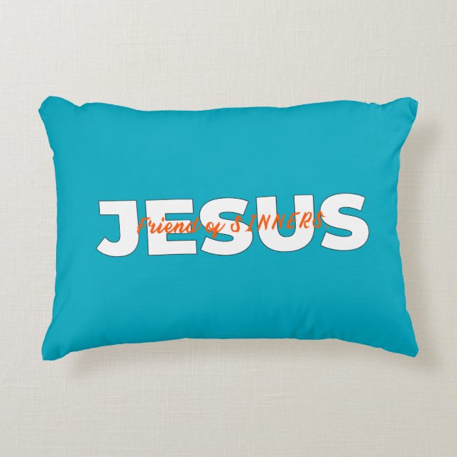 JEZUS. Vriend van de zondaars. Accent Kussen (Voorkant)