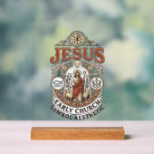 Jezus Vroegkerkelijk Symbool Esthetisch Jezus Vroe Acryl Bord (Neutraal)
