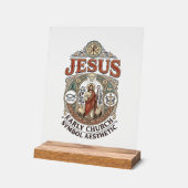 Jezus Vroegkerkelijk Symbool Esthetisch Jezus Vroe Acryl Bord (Hoek)