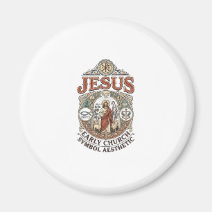 Jezus Vroegkerkelijk Symbool Esthetisch Jezus Vroe Magneet