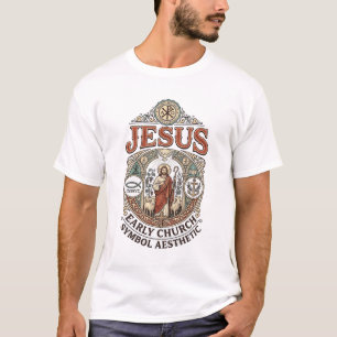 Jezus Vroegkerkelijk Symbool Esthetisch Jezus Vroe T-shirt