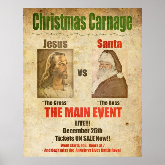 Jezus vs. Kerstman Poster (Voorkant)