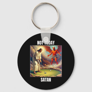 Jezus Vs Satan Golfen - Niet Vandaag Satan Sleutelhanger
