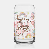 Jezus vult mijn beker blikvorm glas (Links)