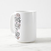 Jezus vult mijn beker koffiemok (Voorkant links)