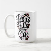 Jezus vult mijn beker koffiemok (Links)