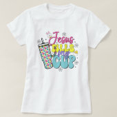 Jezus vult mijn beker Paasfeest; Christelijk T-shi T-shirt (Design voorkant)