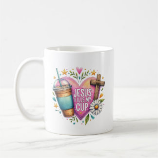 Jezus vult mijn kopje Christelijke koffieliefhebbe Koffiemok