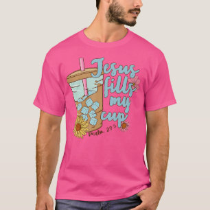 Jezus vult mijn kopje Christus Ice Coffee Bible Fl T-shirt
