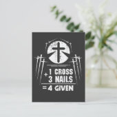 Jezus waardevol Nails Cross vergeving Christus Briefkaart (Staand voorkant)