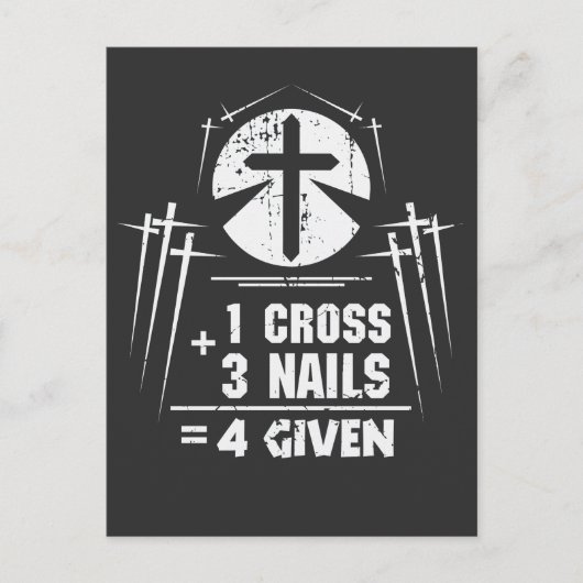 Jezus waardevol Nails Cross vergeving Christus Briefkaart (Voorkant)