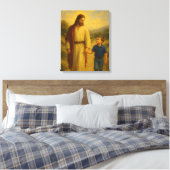 Jezus Wandelen Met Boy™ LDS Muurschildering Canvas (Insitu (Slaapkamer))