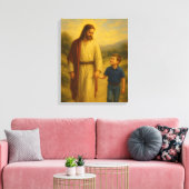 Jezus Wandelen Met Boy™ LDS Muurschildering Canvas (Insitu (Woonkamer))