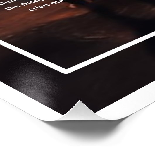 Jezus - Wandelen op Water 1 Perfect Poster (Hoek)