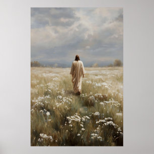 Jezus Wandelt De Goede Herder Leidt Mij Jezus Poster