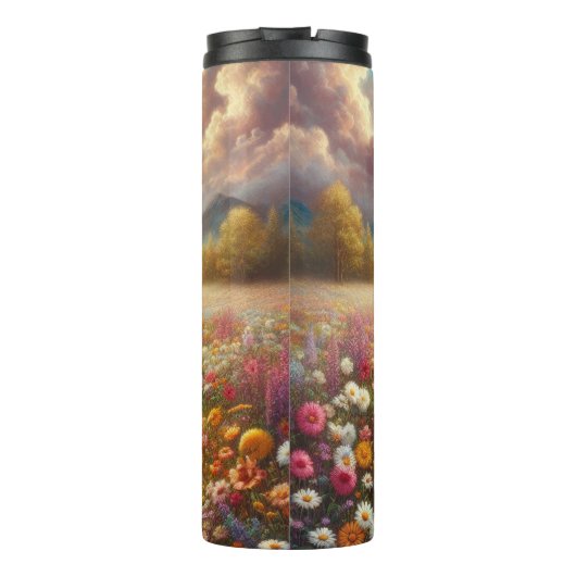 Jezus wandelt met het Lam in het veld Thermosbeker (Achterkant)