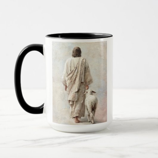 Jezus wandelt met het Lam Mok (Links)