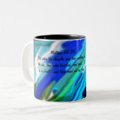 Jezus wandelt op het water tweekleurige koffiemok (Voorkant links)