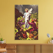 Jezus wandelt op water omwikkeld canvas afdruk (Insitu (Woonkamer))