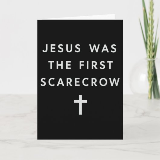 Jezus Was De Eerste Vogelverschrikker – Minimalist Kaart (Voorkant)