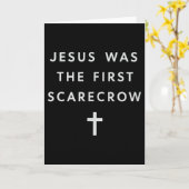 Jezus Was De Eerste Vogelverschrikker – Minimalist Kaart (Gele Bloem)